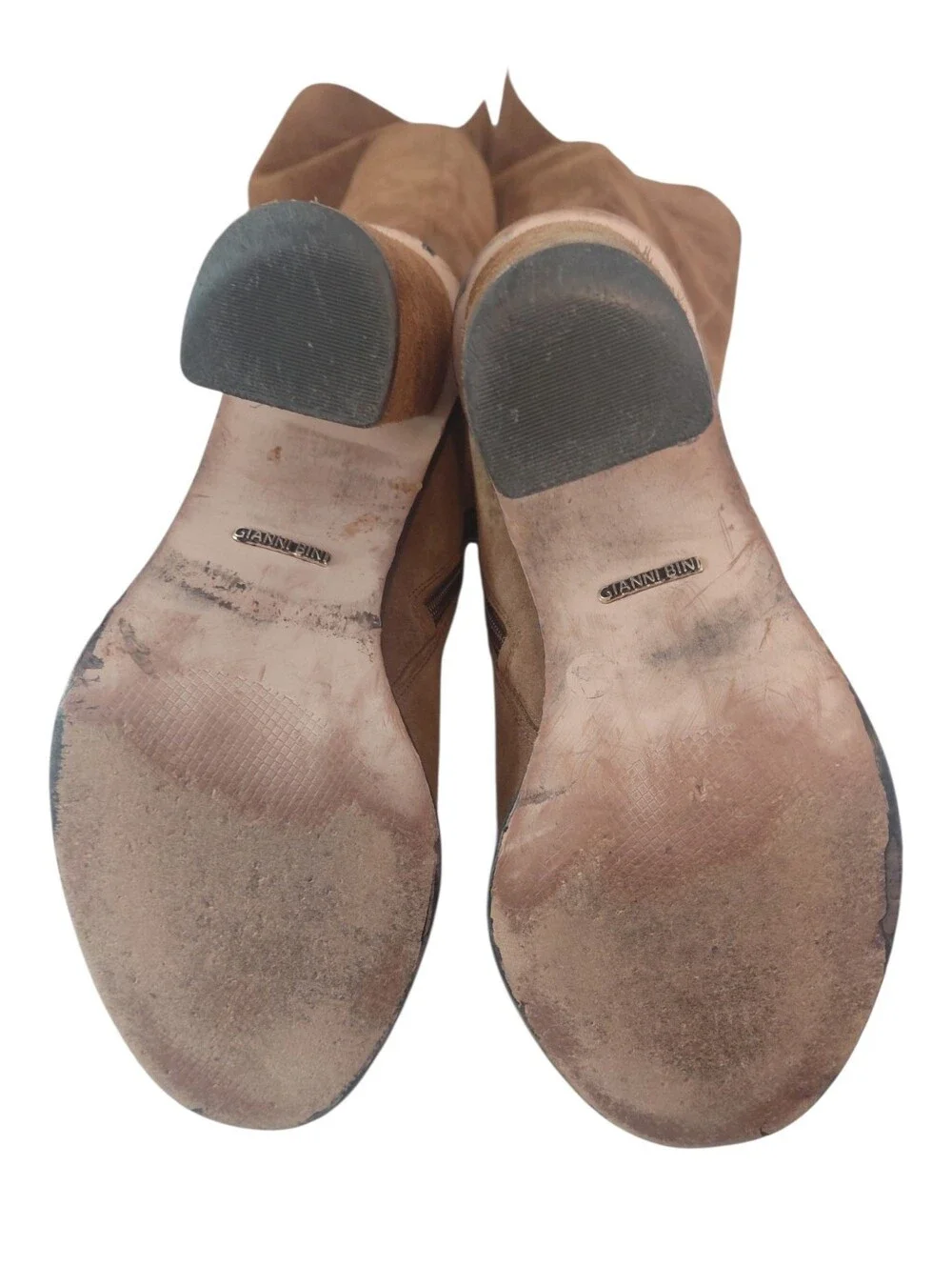 Gianni Bini Brown Suede Over-the-Knee Block Heel Boots Size 10